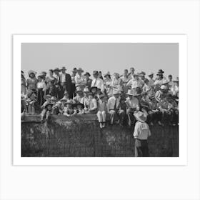 Spectators At Bean Day Rodeo, Wagon Mound, New Mexico By Russell Lee Art Print