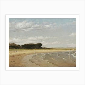 Vintage Painting Beach Scene Art Print