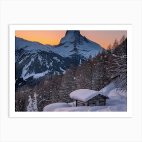 Matterhorn At Sunset Art Print