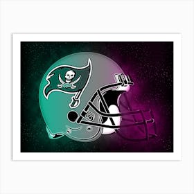 Tampa Bay Buccaneers Helmet Style Art Print