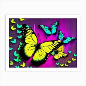 Colorful Butterflies 103 Art Print