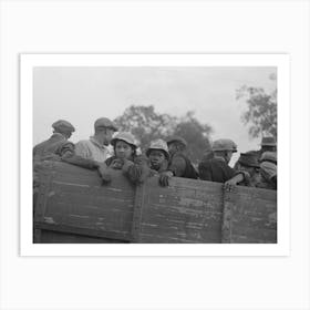 Cotton Pickers In Truck, Pine Bluff, Arkansas By Russell Lee Art Print