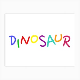 Dinosaur Typography Word Art Print