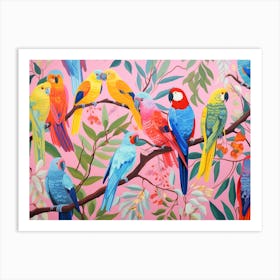 Colourful Parrot Painting 1 Art Print