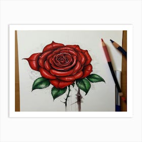 Red Rose 11 Art Print