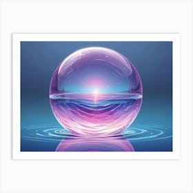 A Transparent, Glass Egg Filled With Water Art Print