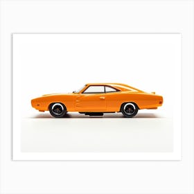 Toy Car 69 Dodge Charger Daytona Orange Art Print