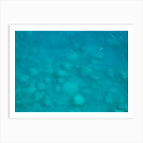 Rocks in the turquoise sea Art Print