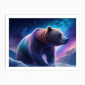 Bear In The Snow Art Print