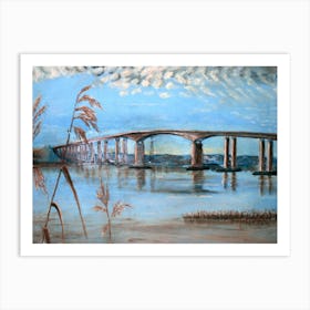 The Orwell Bridge one perishing cold winter day [Ipswich, Suffolk] Art Print