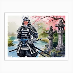 Fearless Japanese Samurai Art Print