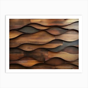 3d Art Background, Wooden Tile Art Print