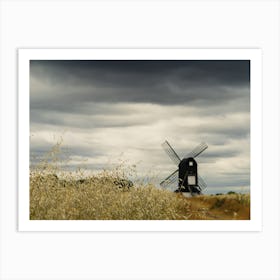 Windmill In The Field Affiche