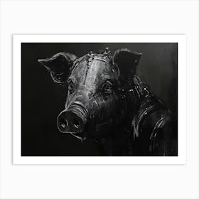 Pig in Black Art Print