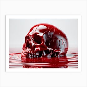 Bloody Skull Art Print