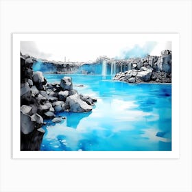 Beautiful Undisturbed Blue Lagoon Art Print