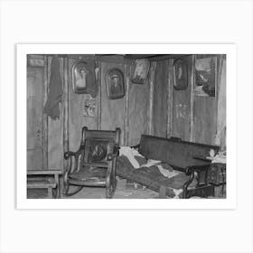 Parlor In Steve Flanders Farmhouse Near Northhome, Minnesota By Russell Lee Art Print