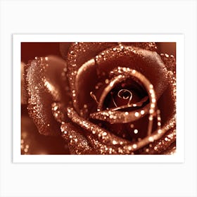 Rose With Glitter Art Print