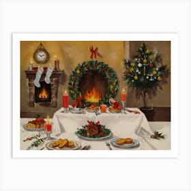 Christmas Dinner Art Print