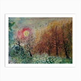 Wall Artwork with Sunset Art Print