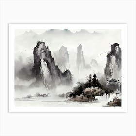 Chinese Landscape Painting 1 Art Print