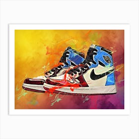 Air Jordan 1 Retro High Fearless Art Print