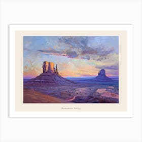 Western Sunset Landscapes Monument Valley Arizona 5 Poster Art Print