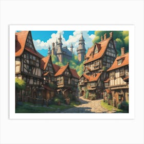 Fantasy Town Art Print