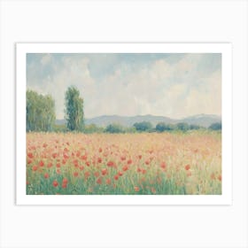 Poppy Field Landscape Art Print