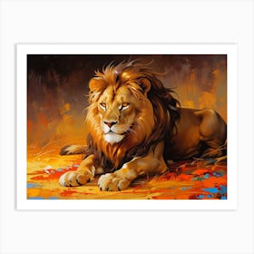 Lion Painting 1 Art Print