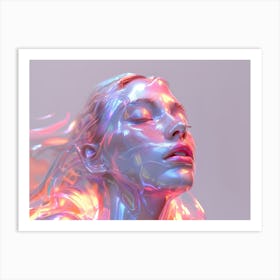 Holographic Woman 1 Art Print