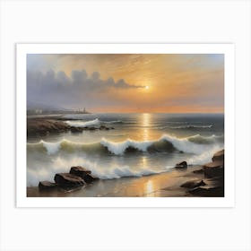 Sunset At The Beach Art Print