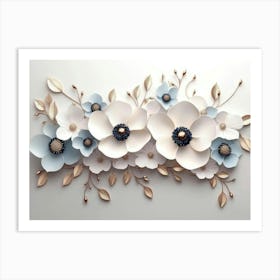 Paper Flowers Wall Art 1 Art Print