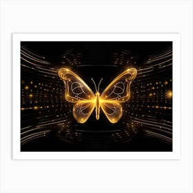 Golden Butterfly 10 Art Print