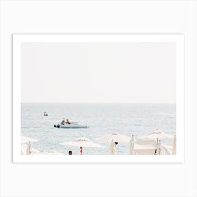 Yacht Near Beach Art Print