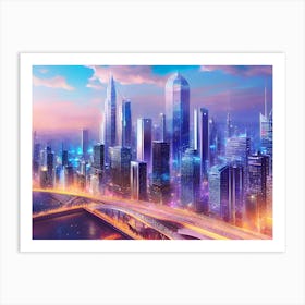 Futuristic Cityscape 53 Art Print