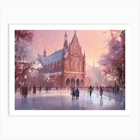 Ice Skating Scene 1 Art Print