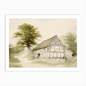 Cottage In The Country Art Print