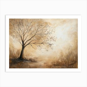 Tree In A Field 3 Art Print