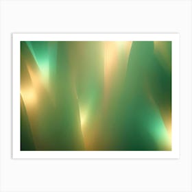 A Close Up Photograph Of A Blurred Background With Soft Green And Yellow Light Art Print