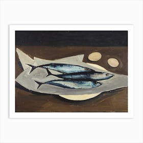 Sardines On A Plate Art Print