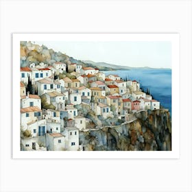 Greek Village 2 Art Print