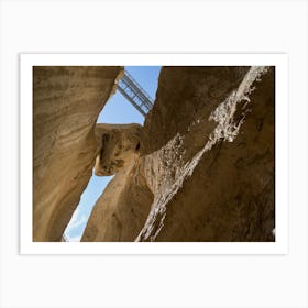 Rocks and bridge in the Mascarat Canyon Art Print