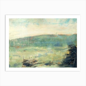 Landscape At Saint Ouen, Georges Seurat Art Print