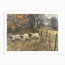 Sheep In The Field 2 Art Print