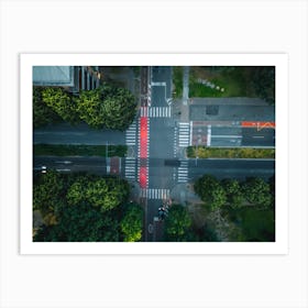 Streets of San Donato Milanese Italy Photography Print. Top View Road. Italy print. Aerial Photo Art Print