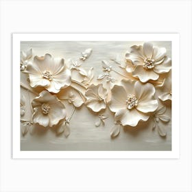 White Flowers 29 Art Print