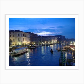 Venice At Night Art Print