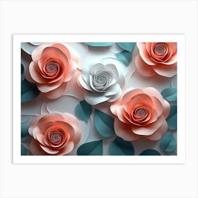 Paper Roses 2 Art Print