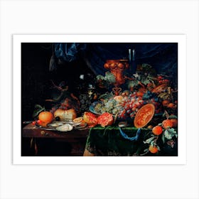 Fruits And Oysters, Abraham Mignon Art Print